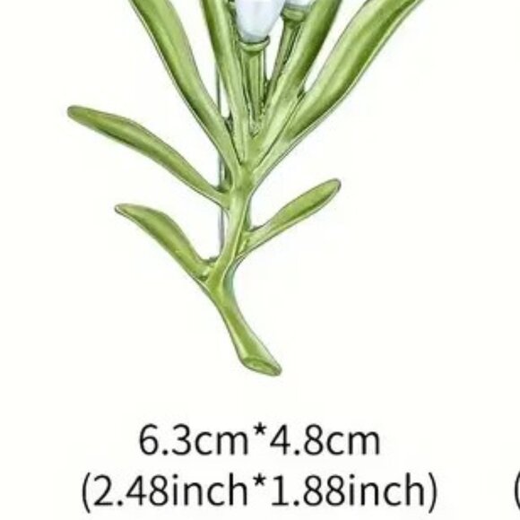 Brooch Pearl Flower Bouquet Pin Stylish Trendy Glam Pretty Fashion Delicate NEW - Picture 3 of 3